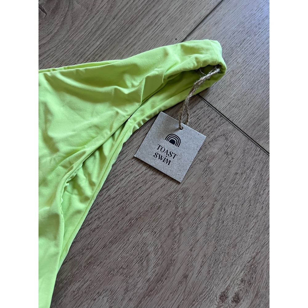 NWT TOAST SWIM Daiquiri Signature Low Rise Hipster Bikini Bottoms Neon Lime XL - Picture 5 of 8